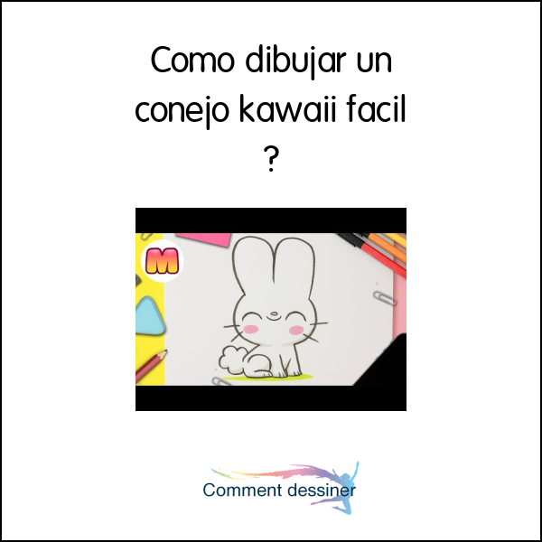 Como dibujar un conejo kawaii facil